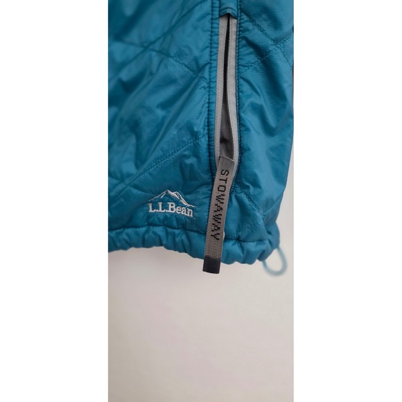 L.L. Bean Teal Blue Quilted Primaloft Stowaway‎ Jacket Women's Lightweight - Picture 14 of 14